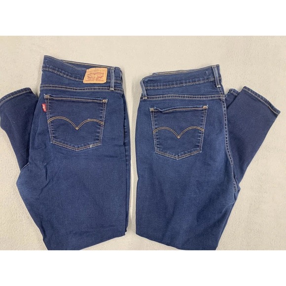 Levi's 710 Woman’s Size 33 X 28 Super Skinny Blue Denim Jeans (Lot Of 2) - Picture 1 of 13